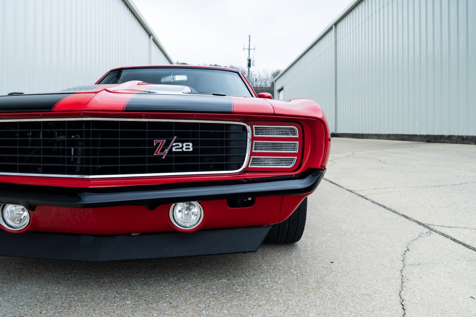 1969 Chevrolet Camaro RS Z28 in Red, restored by Morgan Muscle Cars in Pelham, Alabama