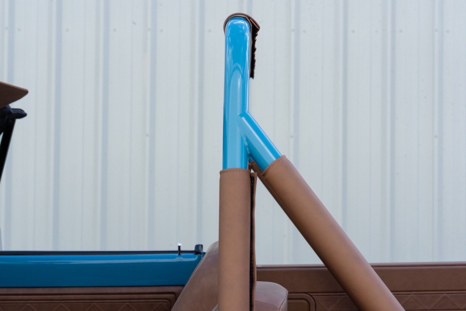 1972 Chevrolet K5 Blazer in light blue, restored by Morgan Muscle Cars in Pelham, Alabama
