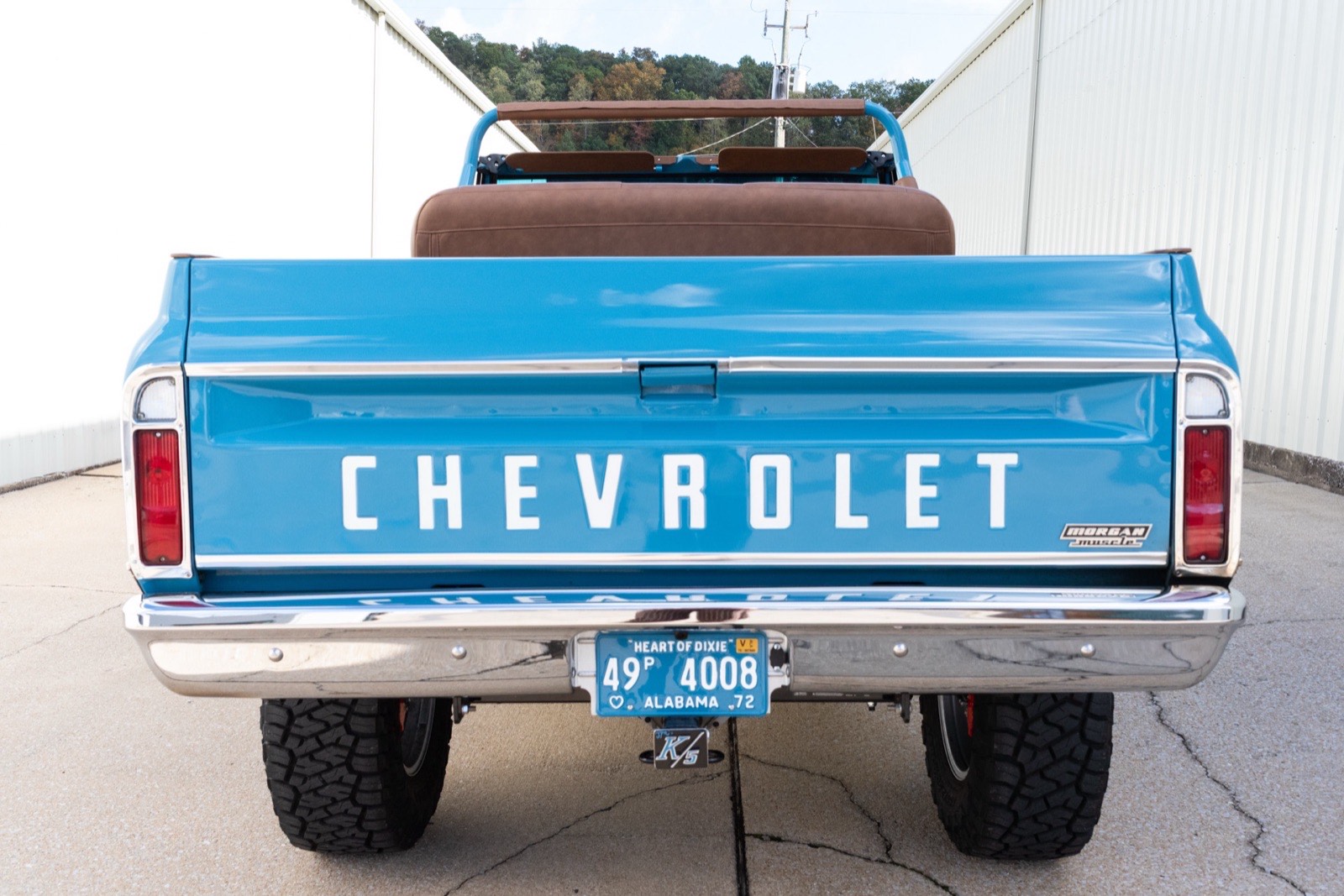 1972 Chevrolet K5 Blazer in light blue, restored by Morgan Muscle Cars in Pelham, Alabama