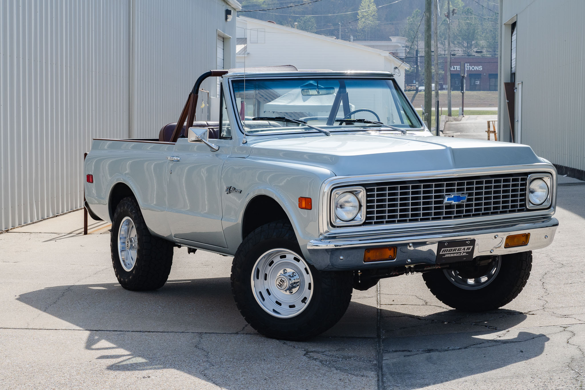 1972 Chevrolet K5 Blazer in silver, sold by Morgan Muscle Cars in Pelham, Alabama