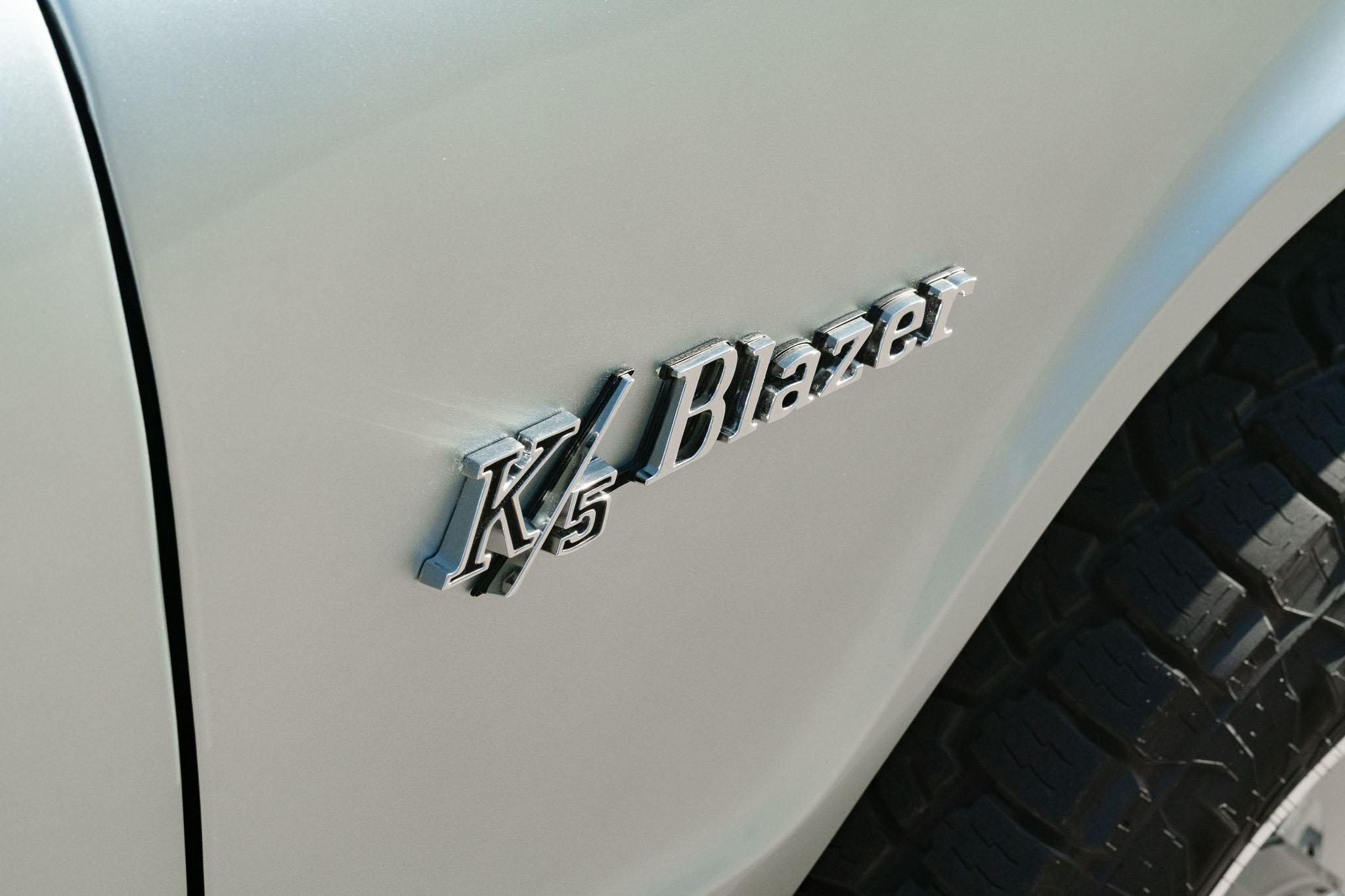 1972 Chevrolet K5 Blazer in silver, restored by Morgan Muscle Cars in Pelham, Alabama