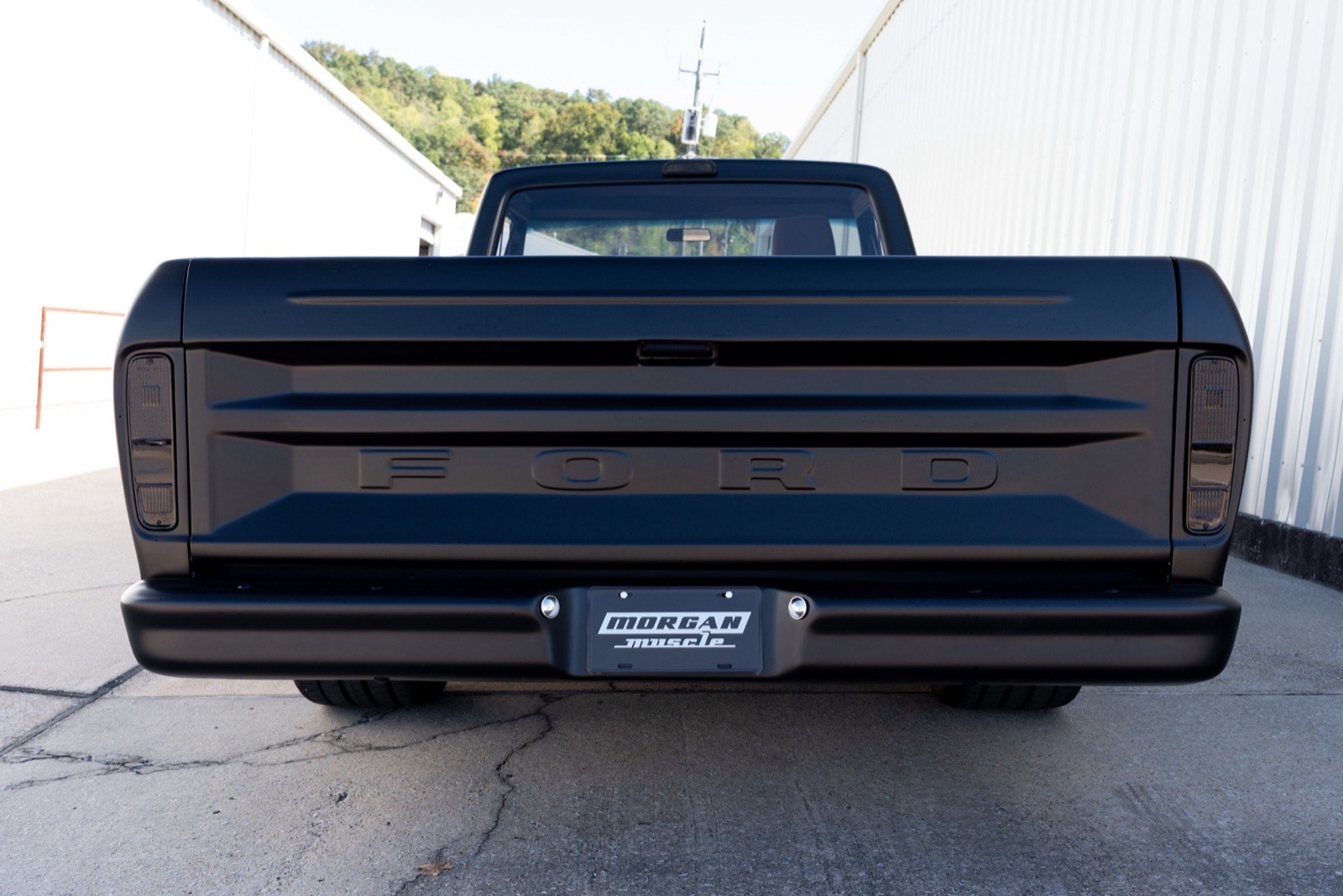 1973 F-100 satin black resto-mod with Boze wheels — Morgan Muscle Cars in Pelham, AL