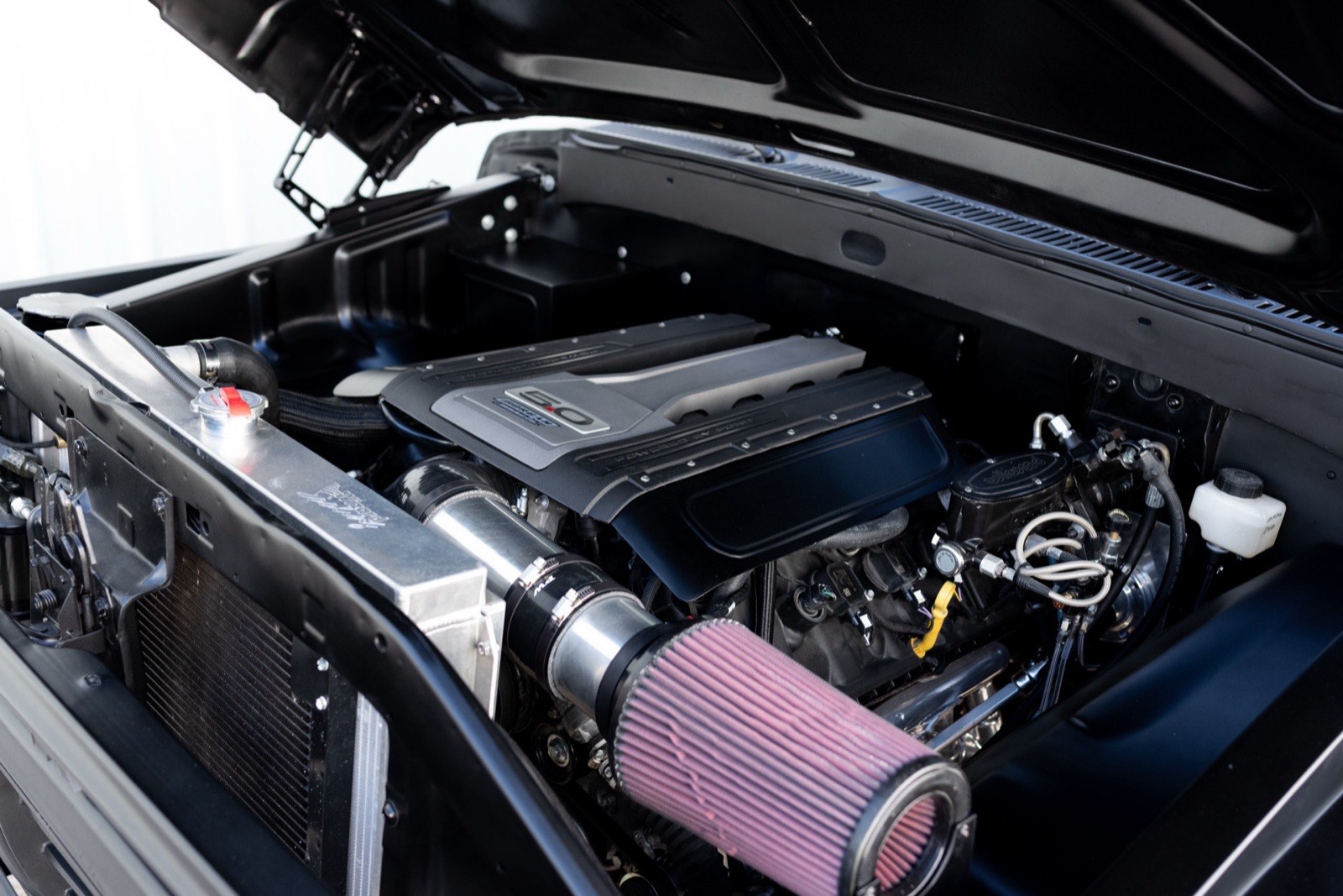 1973 Ford F-100 in satin black, restored by Morgan Muscle Cars in Pelham, Alabama
